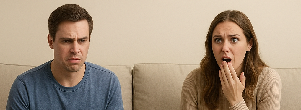 Erschrockene Gesichter